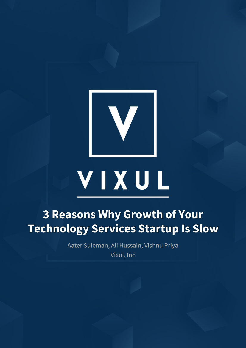 3 Reasons Why Growth of Your Technology Services Startup is Slow whitepaper cover
